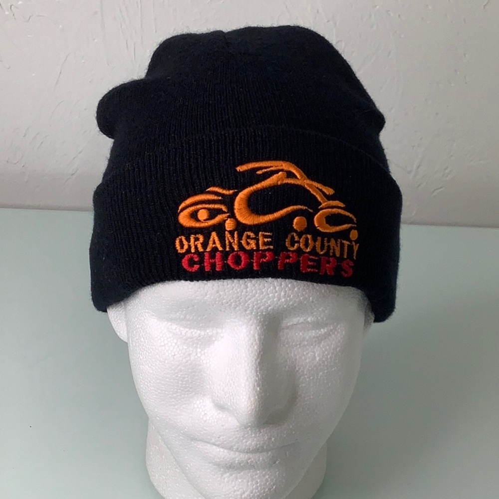 Orange County Choppers Embroidered Logo cuffed Beanie hat SZ OZ EUC